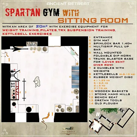 Villa Ancient Retreat With 2-Storey Tower Gym Garden Faneromeni (Crete)